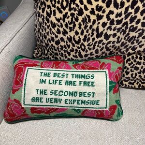 Furbish needlepoint pillow
